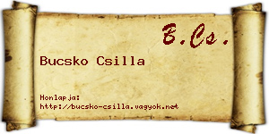 Bucsko Csilla névjegykártya