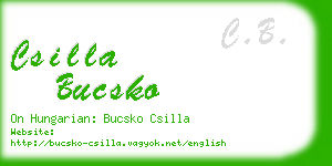 csilla bucsko business card